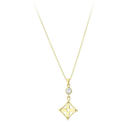 Tasarım Altın Kolye - 14K - 1.57gr