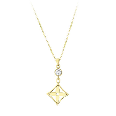 Tasarım Altın Kolye - 14K - 1.57gr