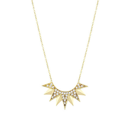 Tasarım Altın Kolye - 14K - 2.24gr