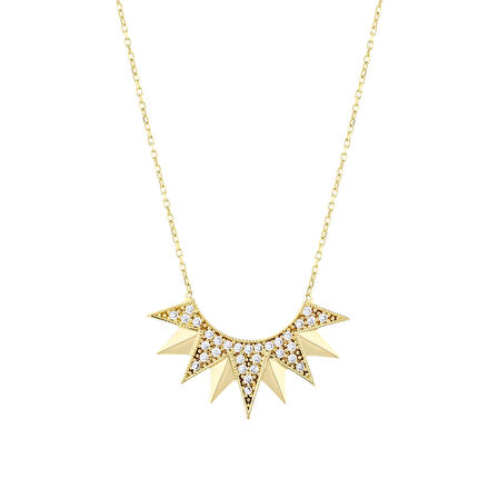 Tasarım Altın Kolye - 14K - 2.24gr