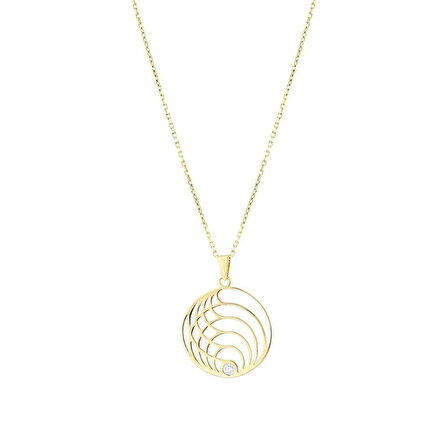 Tasarım Altın Kolye - 14K - 1.67gr