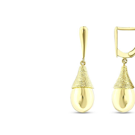 Tasarım Altın Küpe - 14K - 6.29gr