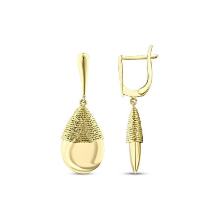 Tasarım Altın Küpe - 14K - 6.75gr