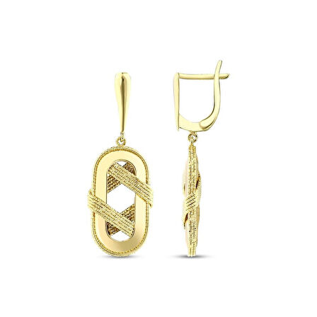 Tasarım Altın Küpe - 14K - 8.57gr
