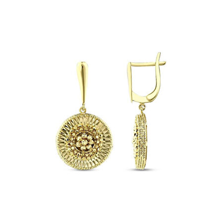 Tasarım Altın Küpe - 14K - 6.25gr