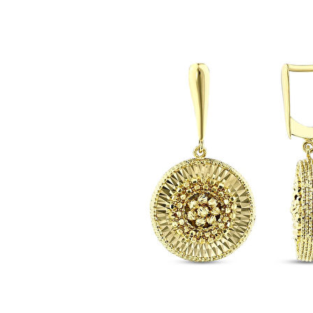 Tasarım Altın Küpe - 14K - 6.25gr