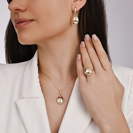 Tasarım Altın Set - 14K - 11.99gr