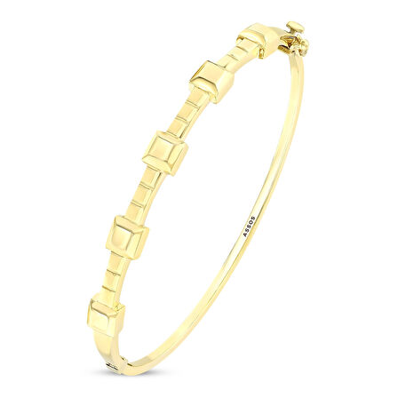 Tasarım Altın Kelepçe Bilezik - 14K - 5.84gr