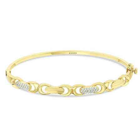 Tasarım Altın Kelepçe - 14K - 5.74gr