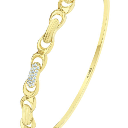 Tasarım Altın Kelepçe - 14K - 5.74gr