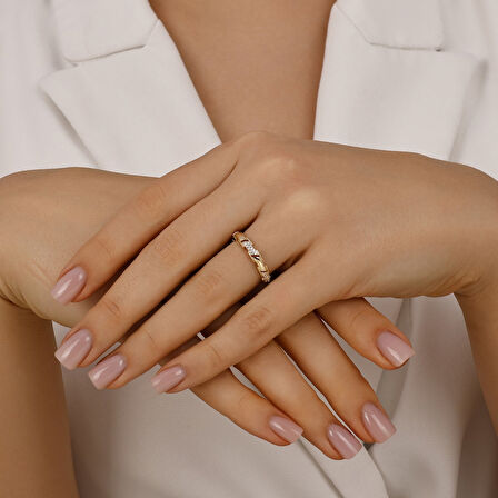 Tasarım Altın Yüzük - 14K - 2.08gr