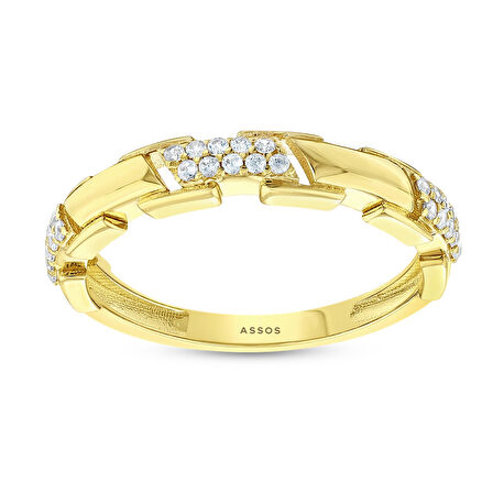 Tasarım Altın Yüzük - 14K - 2.08gr