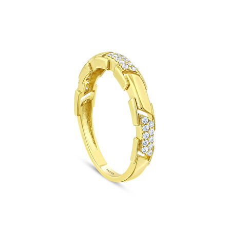 Tasarım Altın Yüzük - 14K - 2.08gr