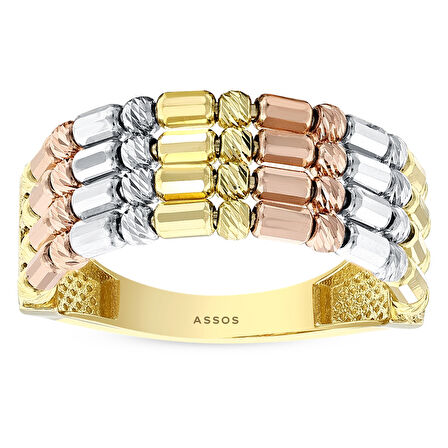 Tasarım Altın Yüzük - 14K - 3.71gr