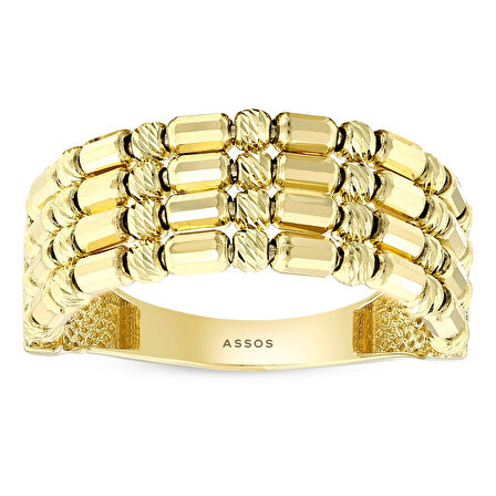 Tasarım Altın Yüzük - 14K - 3.78gr