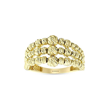 Dorika Toplu Altın Yüzük - 14K - 3.31gr