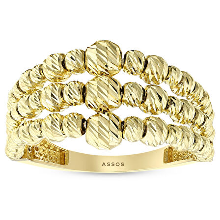 Dorika Toplu Altın Yüzük - 14K - 3.31gr