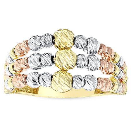 Dorika Toplu Altın Yüzük - 14K - 3.45gr