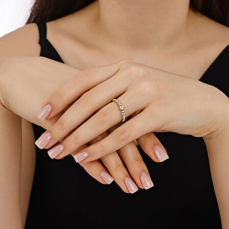 Dorika Toplu Altın Yüzük - 14K - 1.58gr