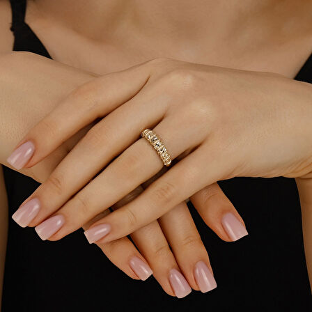 Tasarım Altın Yüzük - 14K - 2.32gr