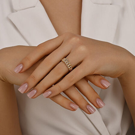 Tasarım Altın Yüzük - 14K - 2.16gr