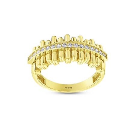 Tasarım Altın Yüzük - 14K - 4.29gr