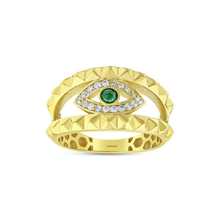 Göz Figürlü Altın Yüzük - 14K - 3.62gr