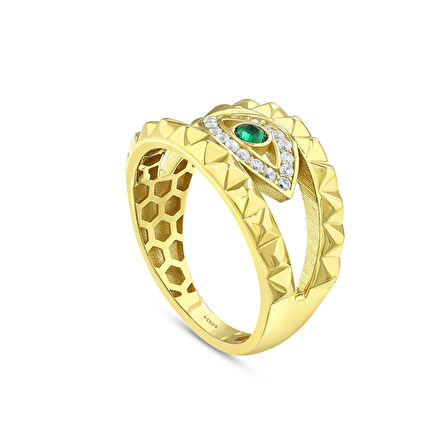 Göz Figürlü Altın Yüzük - 14K - 3.62gr