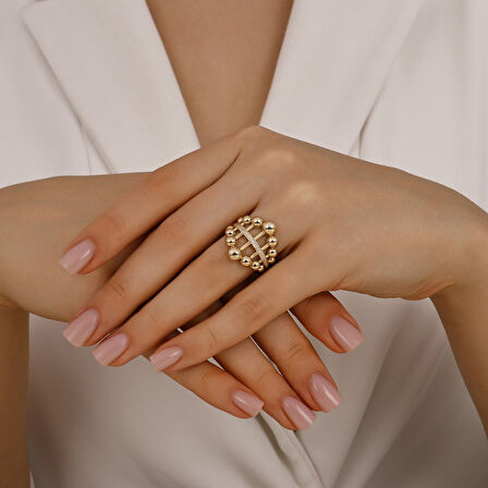 Tasarım Altın Yüzük - 14K - 3.90gr