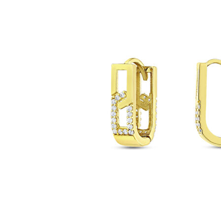 Tasarım Altın Küpe - 14K - 3.24gr