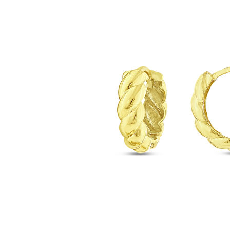 Altın Halka Küpe - 14K - 3.28gr