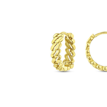 Tasarım Altın Küpe - 14K - 2.77gr