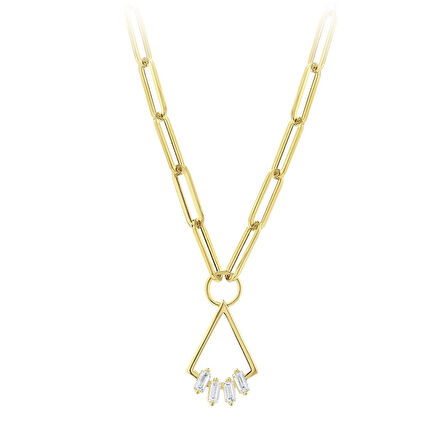 Tasarım Altın Kolye - 14K - 2.22gr