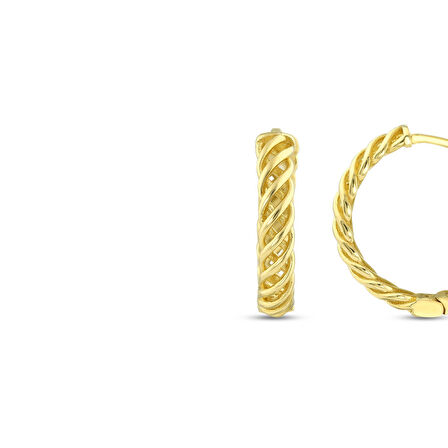 Altın Halka Küpe - 14K - 2.92gr