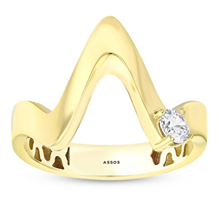 Tasarım Altın Yüzük - 14K - 2.29gr