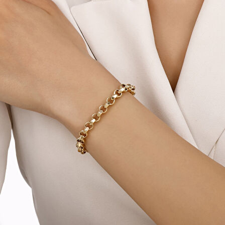 Tasarım Altın Bileklik - 14K - 6.28gr