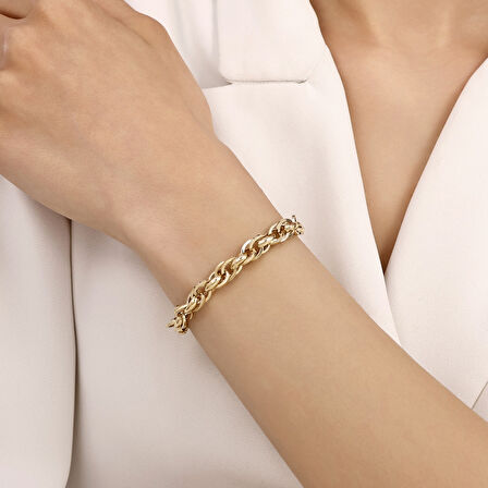 Altın Zincir Bileklik - 14K - 6.70gr