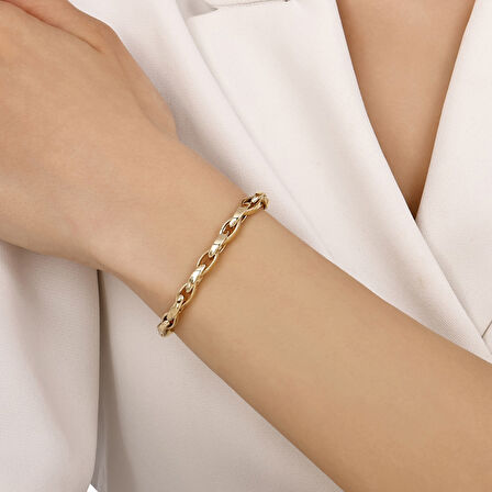 Altın Zincir Bileklik - 14K - 6.31gr