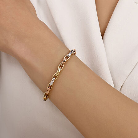 Altın Zincir Bileklik - 14K - 6.95gr