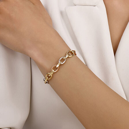 Altın Zincir Bileklik - 14K - 6.48gr