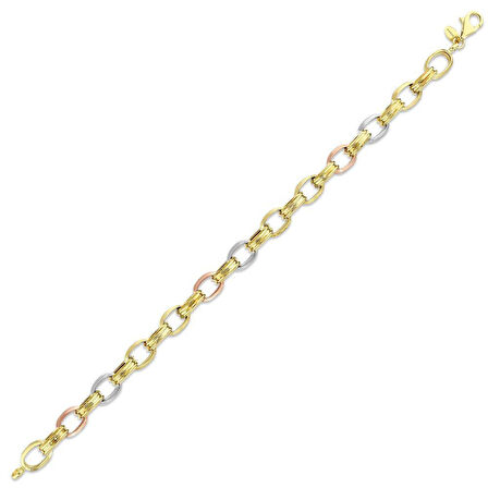 Altın Zincir Bileklik - 14K - 6.38gr
