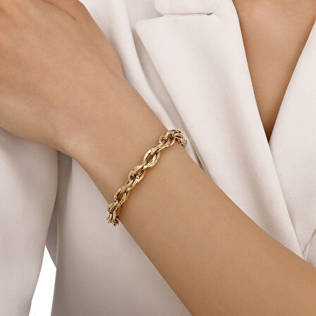 Altın Zincir Bileklik - 14K - 7.23gr