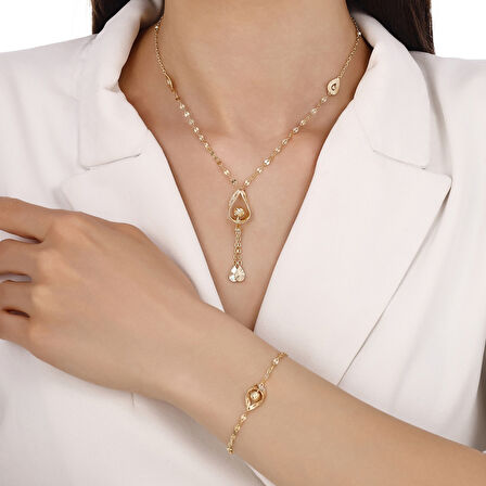 Tasarım Altın Set - 14K - 2.57gr