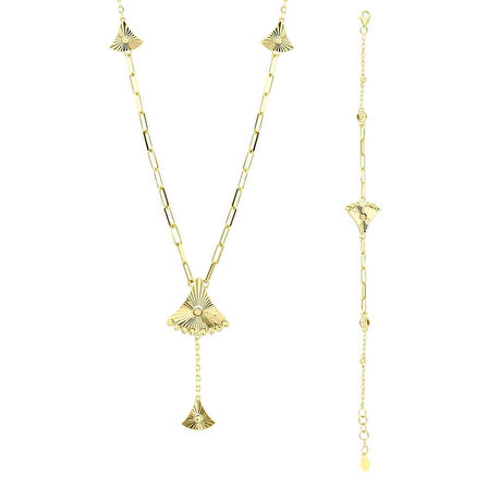 Tasarım Altın Set - 14K - 3.64gr