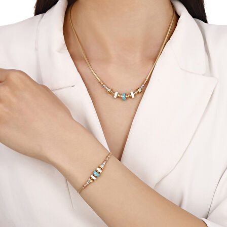 Tasarım Altın Set - 14K - 4.66gr