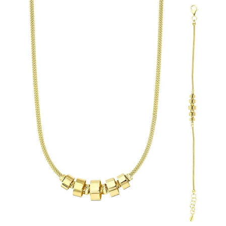 Tasarım Altın Set - 14K - 4.34gr
