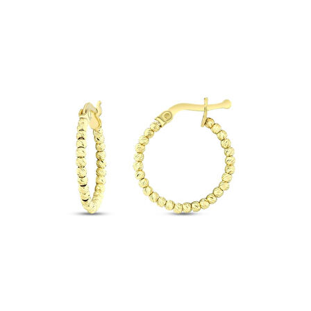 Altın Halka Küpe - 14K - 2.47gr