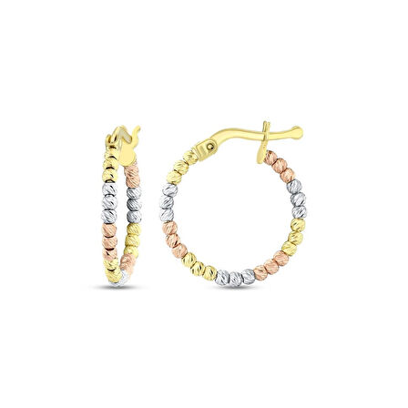 Altın Halka Küpe - 14K - 2.53gr