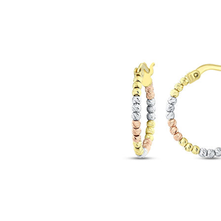 Altın Halka Küpe - 14K - 2.53gr