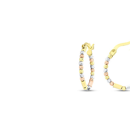 Altın Halka Küpe - 14K - 2.62gr